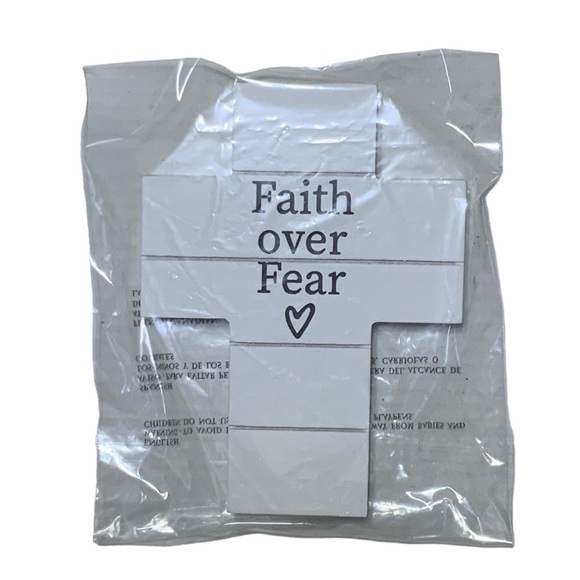 Cross Wall Decor Hanging or Freestanding Religious Home Decor Gift White Black - Picture 11 of 16